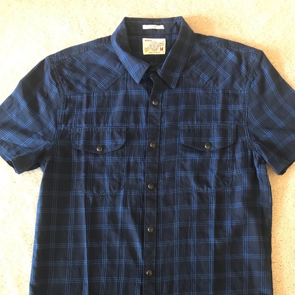 Lucky Brand button down short sleeve with snaps - Picture 2 of 13